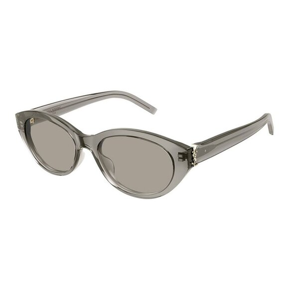 NEW SL M148 004 SAINT LAURENT SUNGLASSES WOMEN ROUND GREY EYEWEAR - Picture 1 of 4